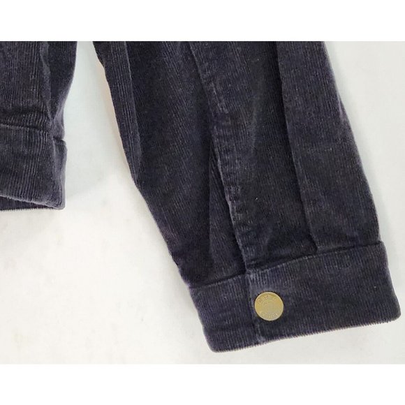 Cathy Daniels Jacket Womens Large Black Corduroy Rhinestone Western Snap On - Picture 9 of 11
